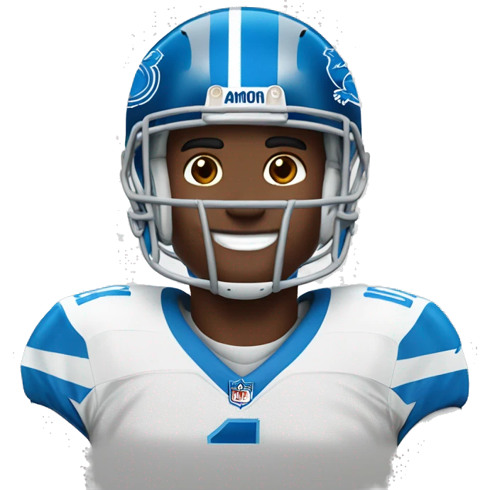 Amon-Ra St. Brown Detroit Lions jersey emoji