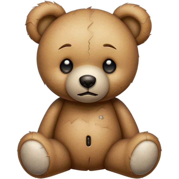 Sad teddy bear emoji