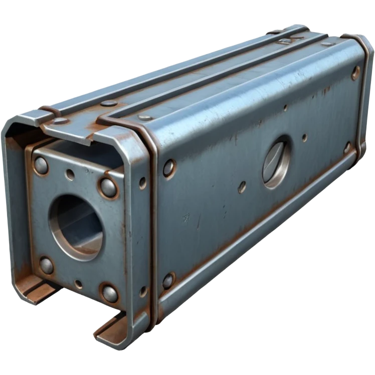 Clean metal beam, unweathered steel, no rust, no damage, sci-fi industrial style, smooth surfaces, high-quality PBR game asset, detailed but clean emoji