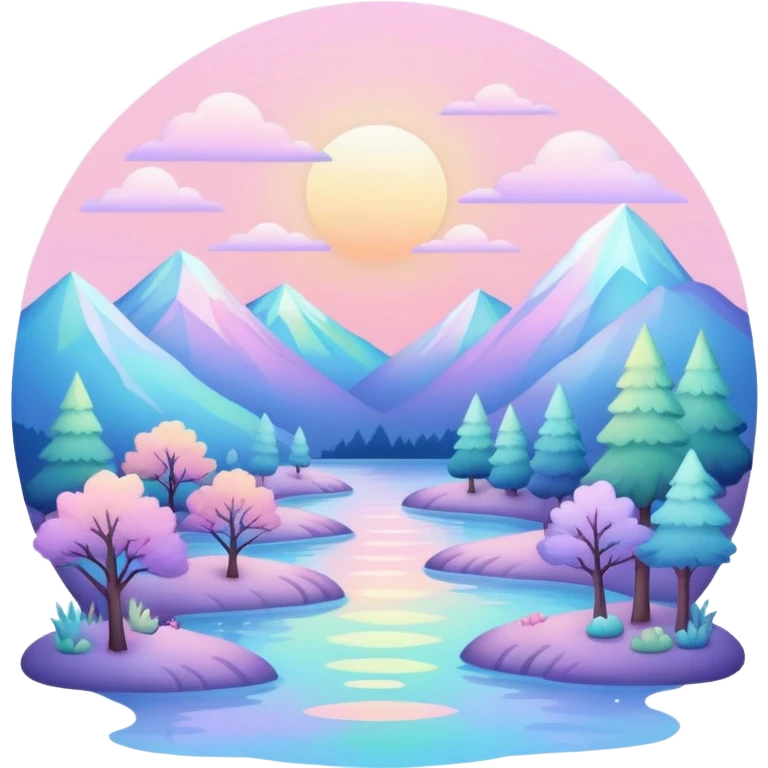  Pastel-white-yellow-pink-green-Iridescent-aesthetic-scenic-scenery-Decoration emoji
