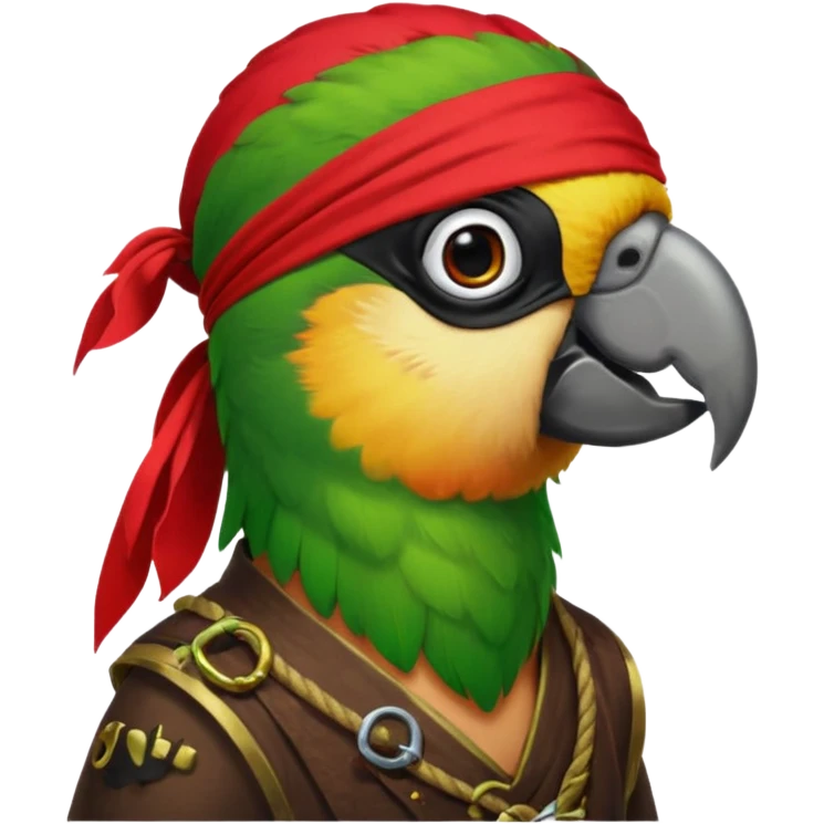pirate and parrot emoji