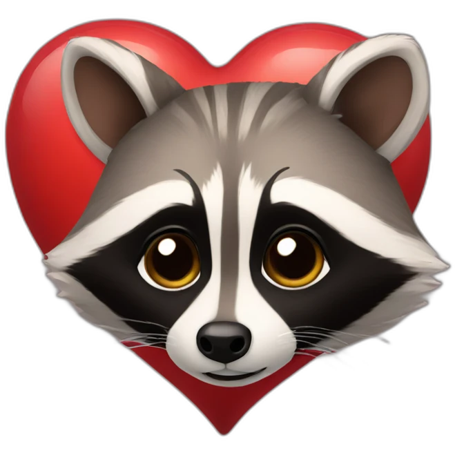 raccoon heart emoji