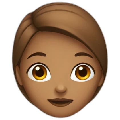 girl head brown lays emoji