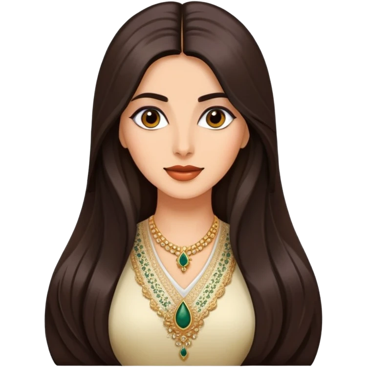 Gorgeous Pakistani lady lushes hair out  emoji