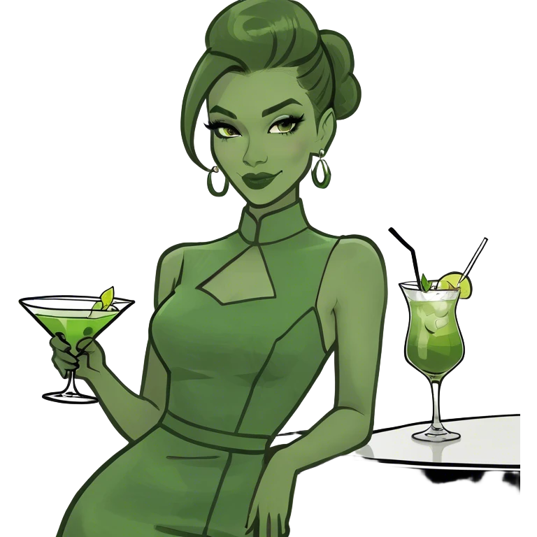 female drinking at a bar emoji