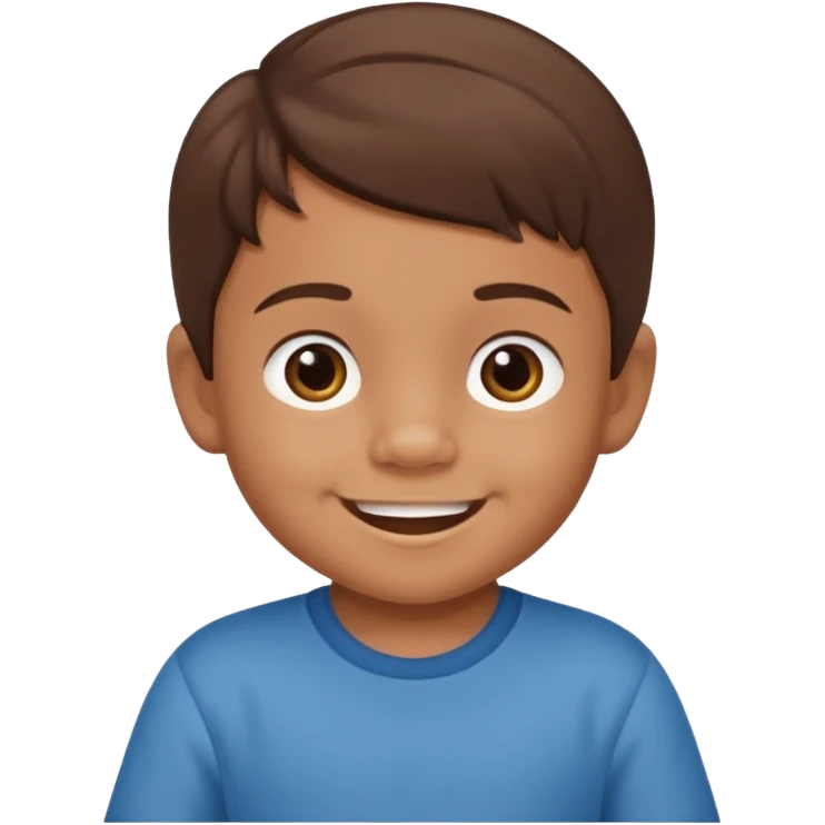 A 3 year old mexican baby boy with brown hair emoji