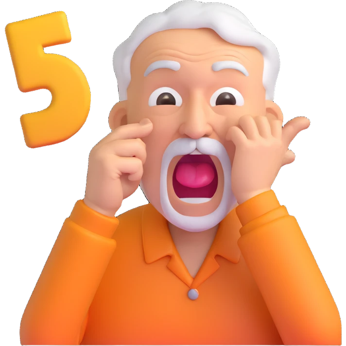 old man yelling at the NestJS logo, 3D emoji style emoji