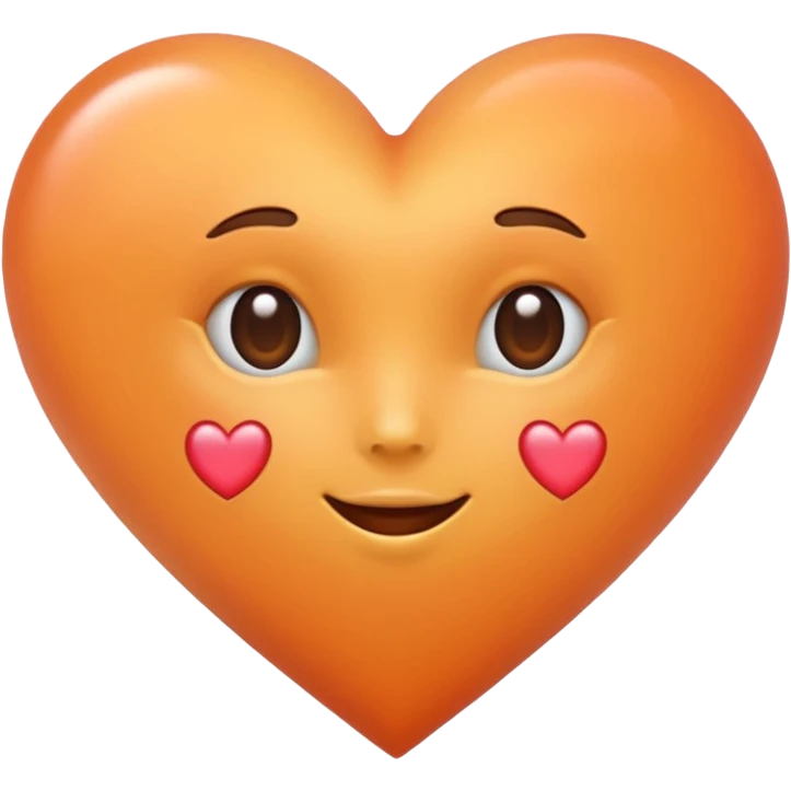heart emoji of appricot color emoji