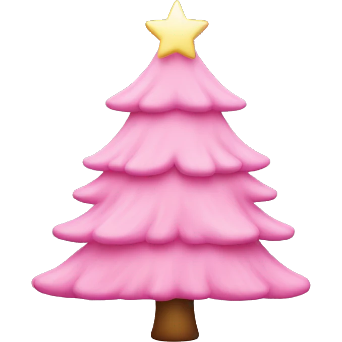 Christmas tree made of pink cats emoji