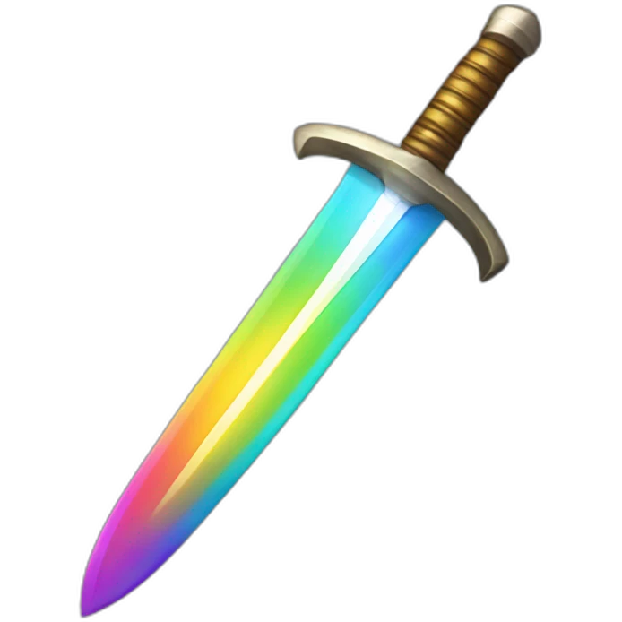 sword rainbow light emoji