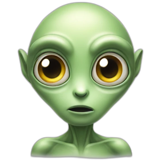Alien with big eyes emoji
