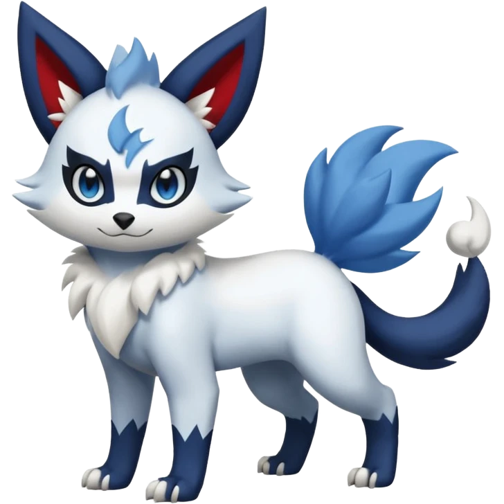 Meowstic-Zorua-Absol-Zangoose-fusion, full body emoji