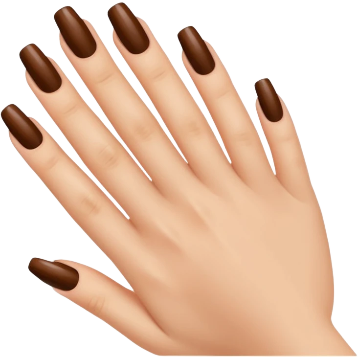 Emoji uñas acrilicas café emoji