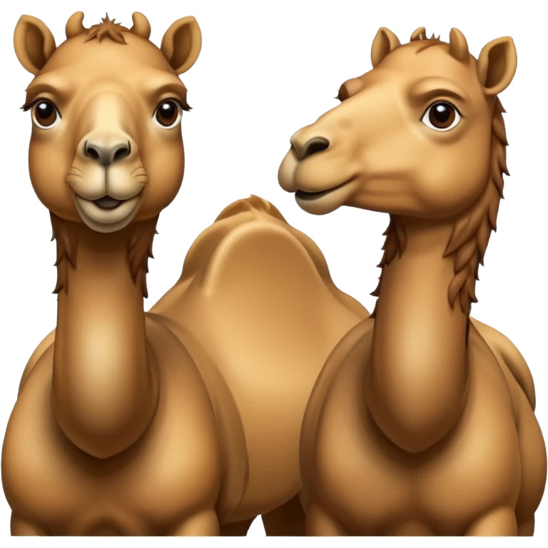 High resolution camels without fur emoji