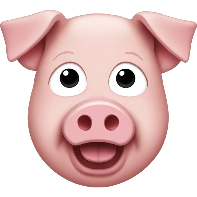 A butcher pig face mask emoji