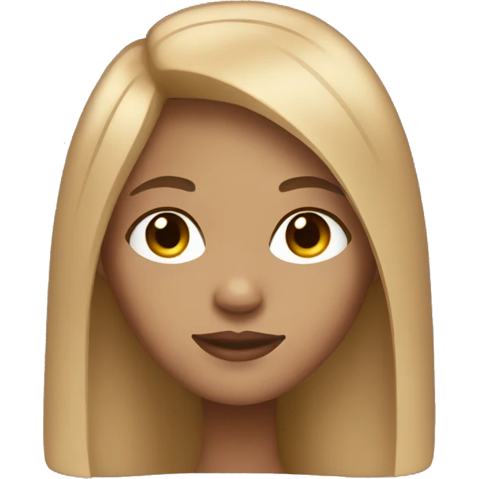 Light skinned girl with straight light brown hair emoji