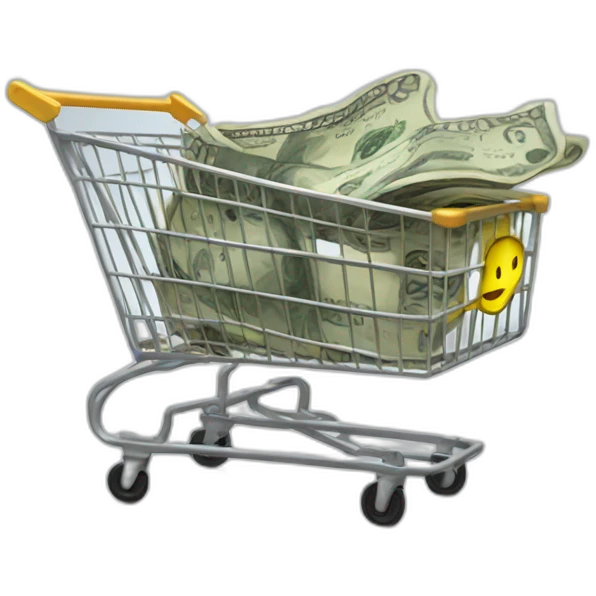 Money in a cart emoji