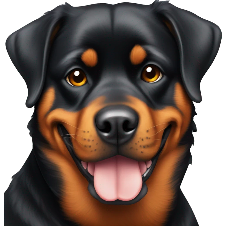 Rottweiler with orange mustache  emoji