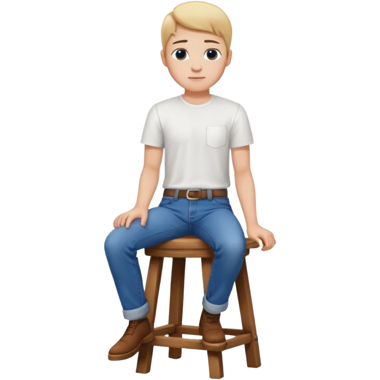 a person sitting on stool with backs turned

 emoji