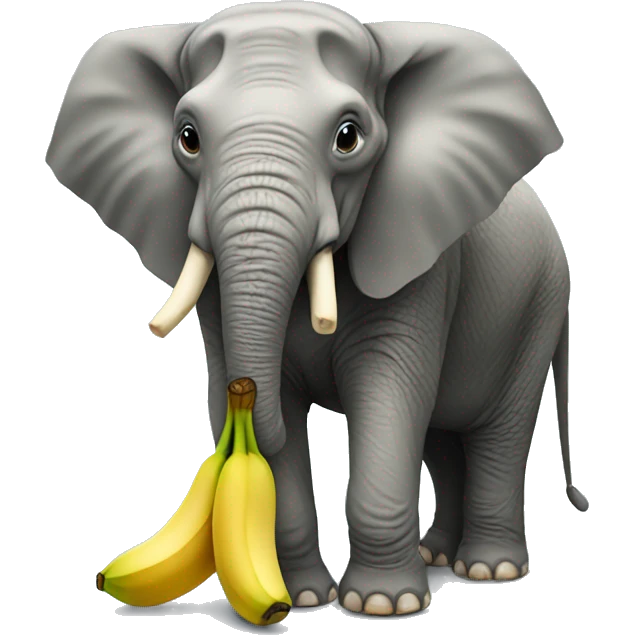 Elephant eating a banana emoji