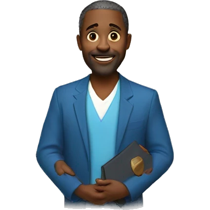 Pastor blue heart emoji