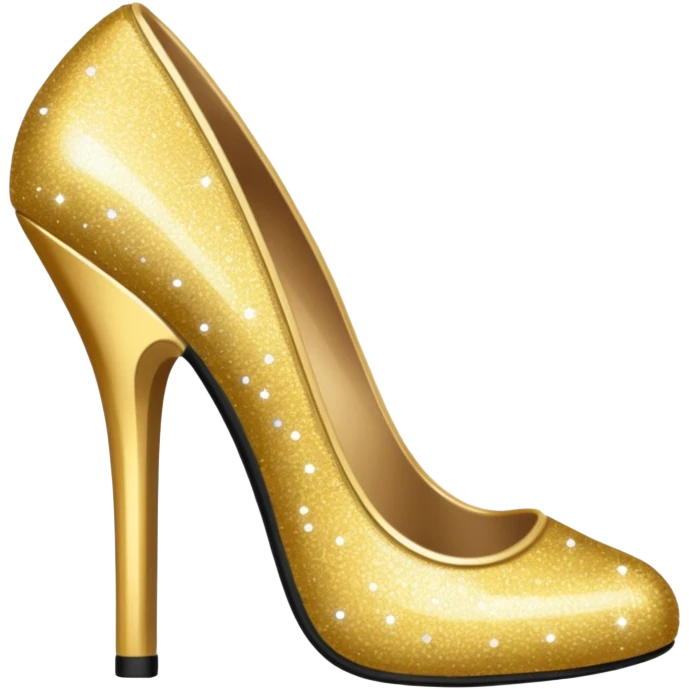 Gold party heels emoji