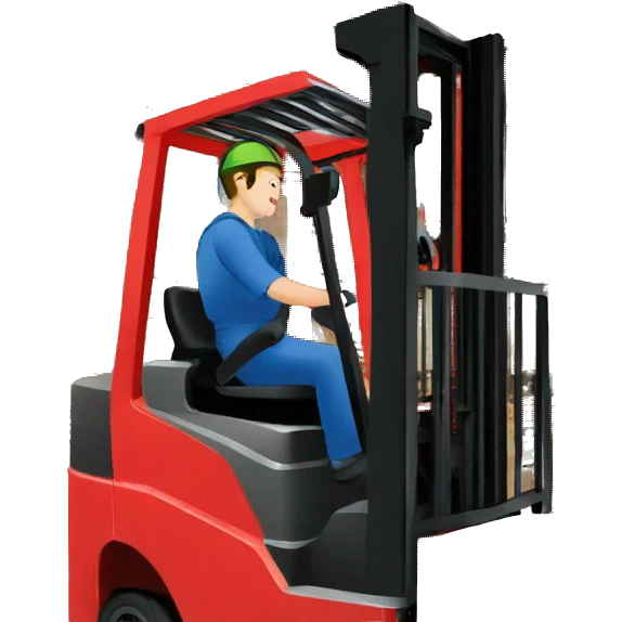 Red warehouse forklift emoji