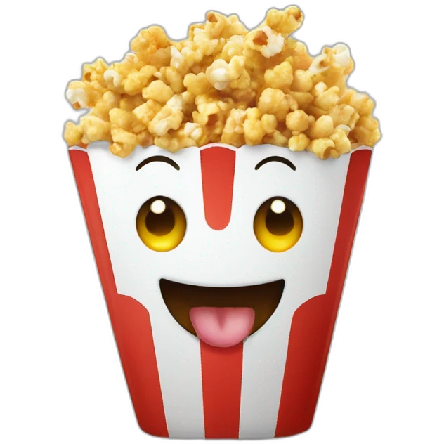 Pop corn smilling  emoji