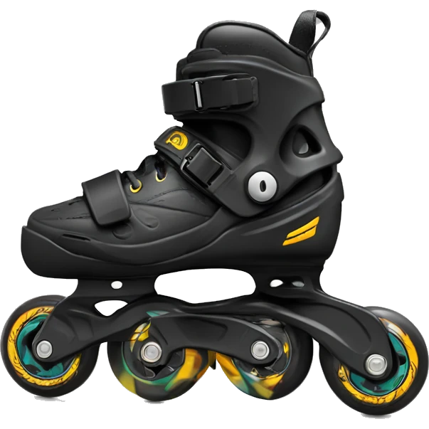 a black rollerblade inline skate, the model called "TWISTER XT" emoji