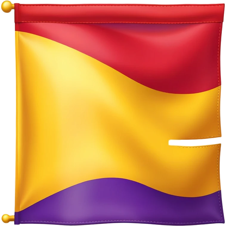 flag with three horizontal stripes, red on top, yellow in the middle, purple on the bottom emoji