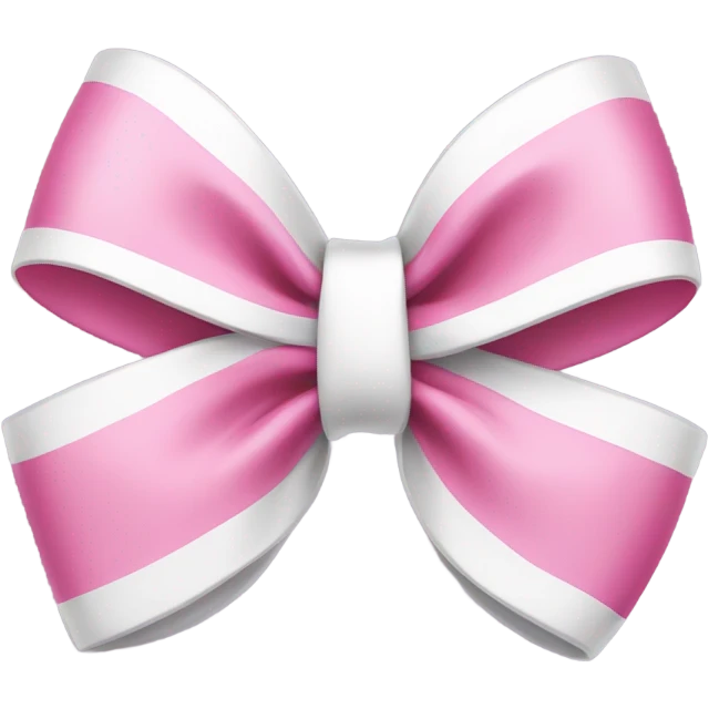 Pink and white bow emoji