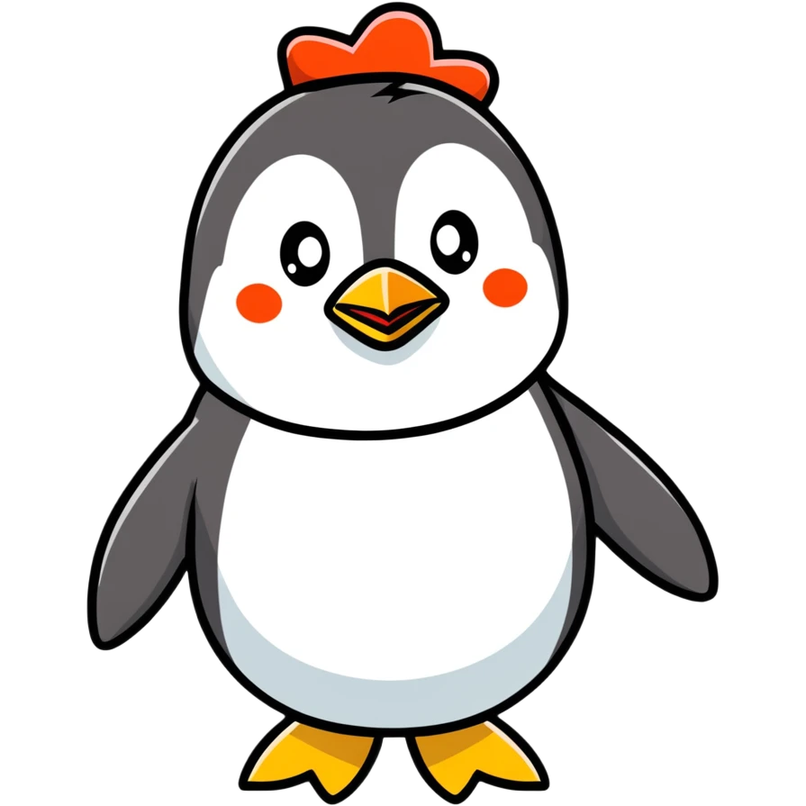 penguin clown emoji