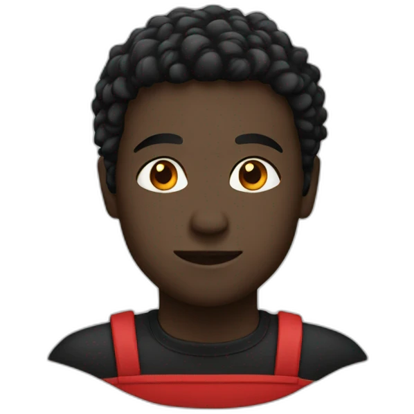 Black and red emoji
