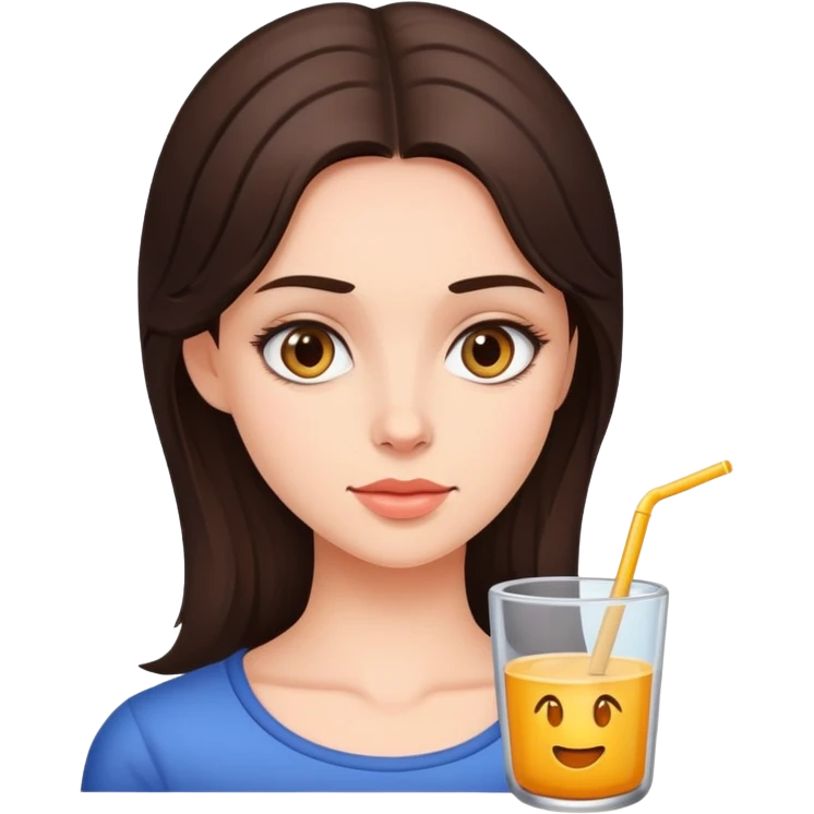 brunette girl on stimulants emoji