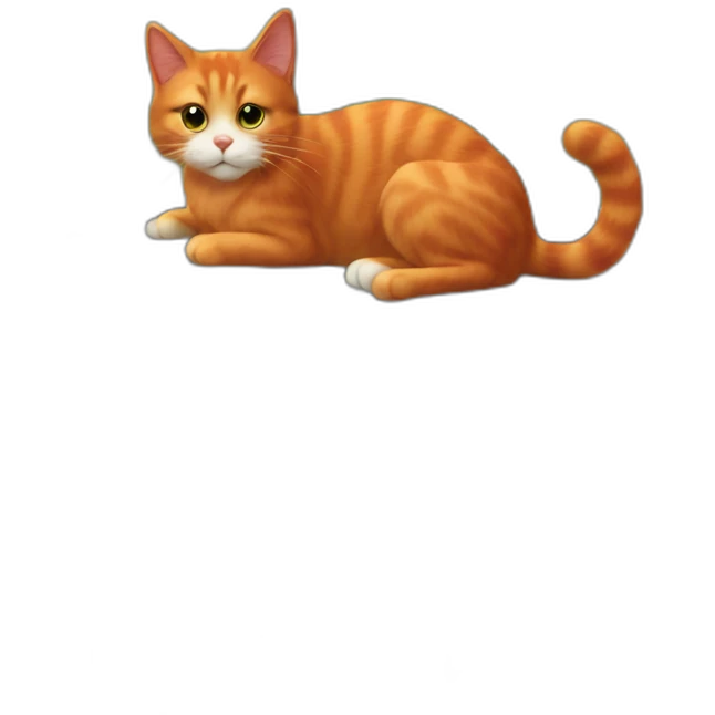 Red cat on the roof emoji