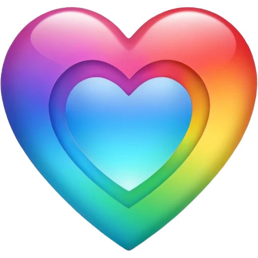 heart with a rainbow gradient emoji