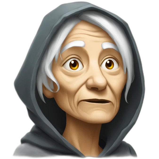 crone in grafiti style emoji