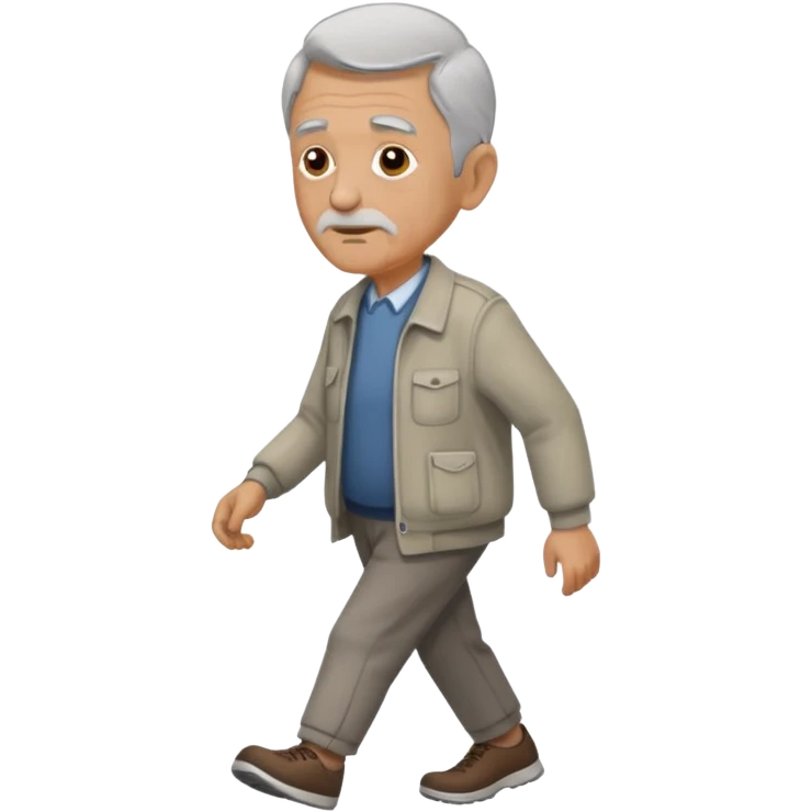 señor muy mayor camina emoji