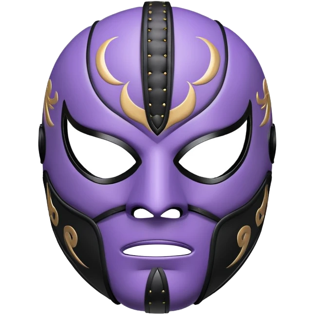 black and lavender luchador mask emoji