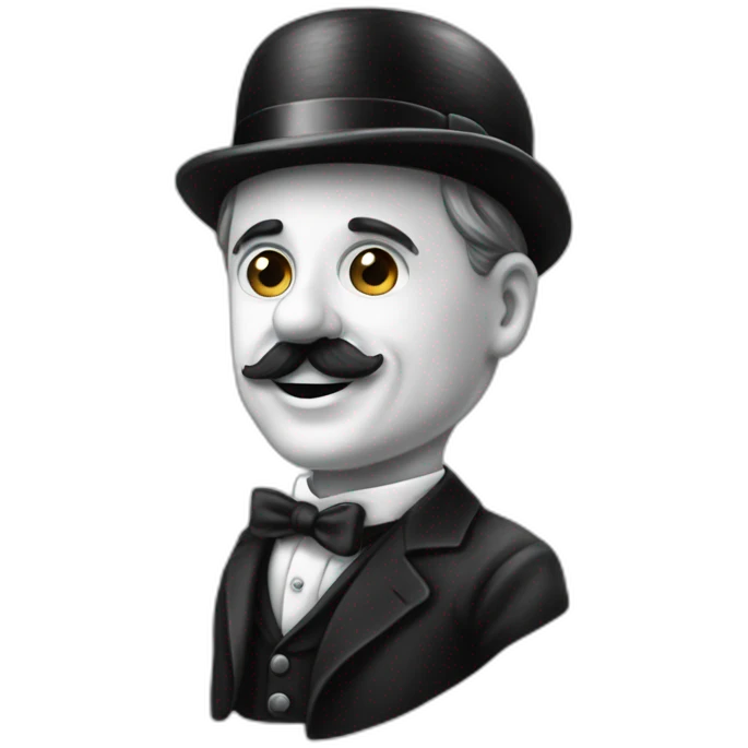 Charlie Chaplin ans acofee emoji