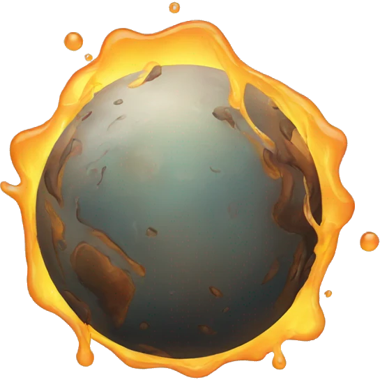 melting planet emoji