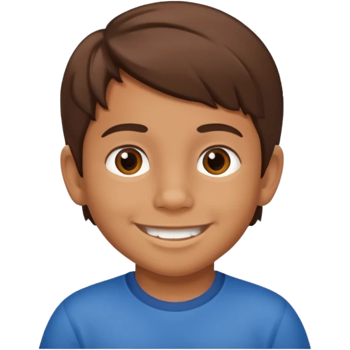 A 5 year old mexican boy with brown hair emoji