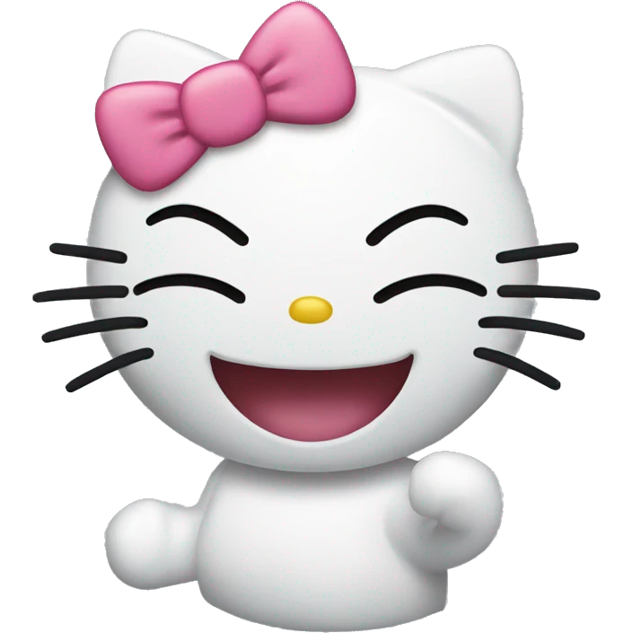 hello kitty laughing  emoji