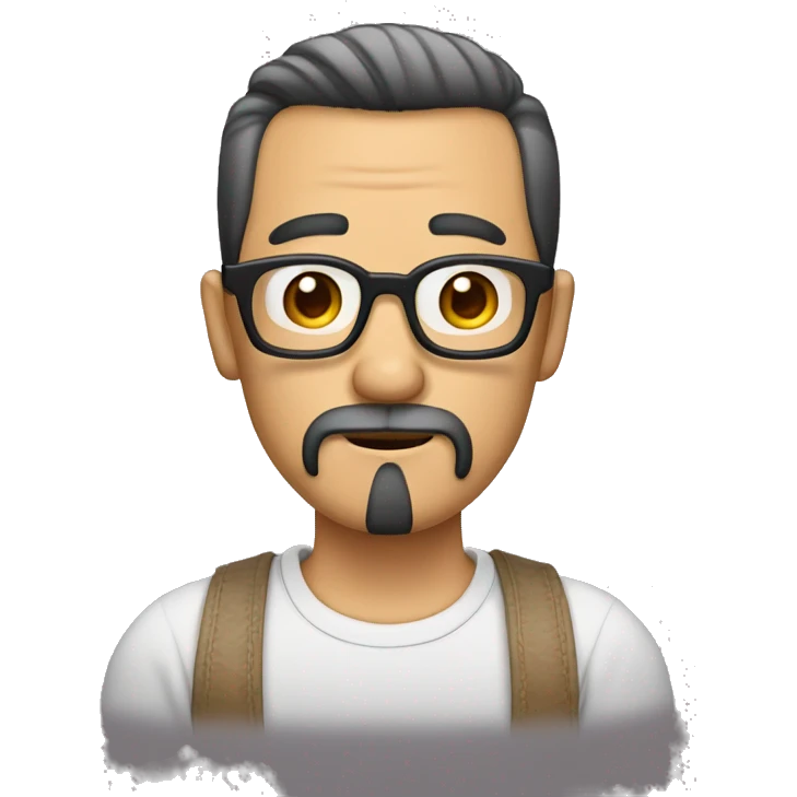 hombre asiatico gordo con lentes y barba emoji