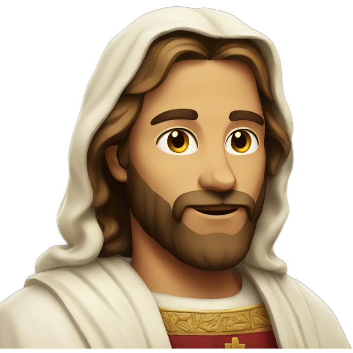 Chill guy cat Jesus emoji