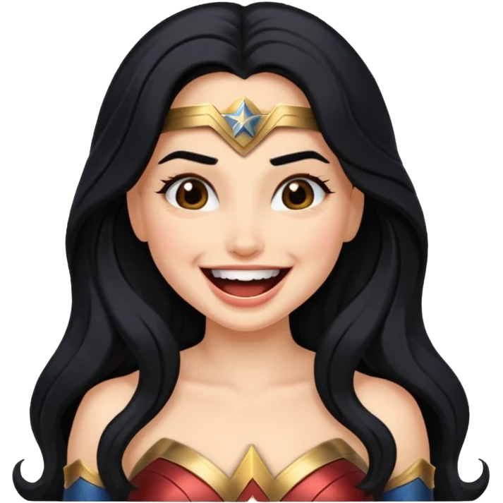 Wonder Woman laughing emoji
