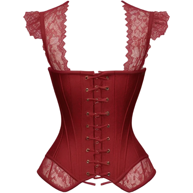 red lace corset emoji