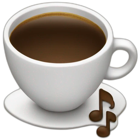 Music and coffee emoji