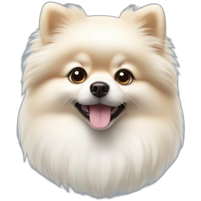 white pomeranian emoji