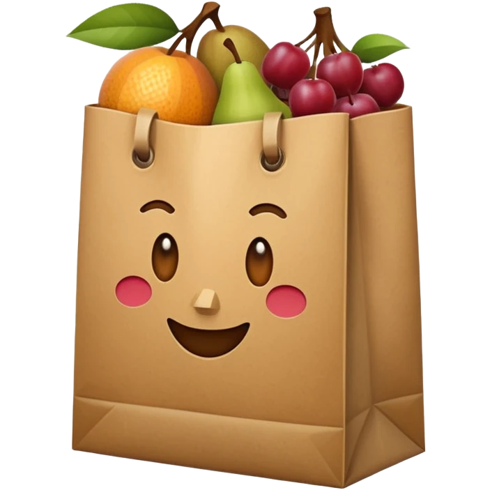 fruit in paper bag emoji